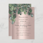 スイート16歳の誕生日パーティー ブライダルシャワー ローズ ハート 招待状 (正面/裏面)