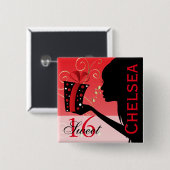 スイート16誕生日ガール 缶バッジ (正面&裏面)