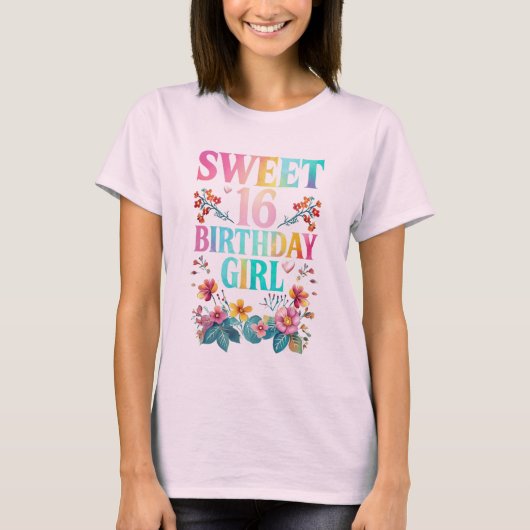スイート16誕生日ガール Tシャツ (正面)