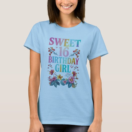 スイート16誕生日ガール Tシャツ (正面)