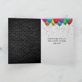 スイート16誕生日ネオンサインオンレンガ カード (内部)