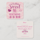 スイート16誕生日ノートカード ノートカード (正面/裏面)