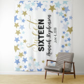 スイート16誕生日写真ブース背景バナー タペストリー (インサイチュ)