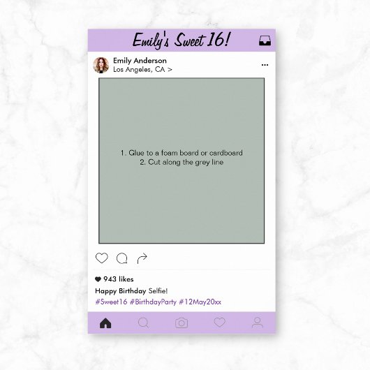 スイート16 キンチャネラ パーティー 写真撮影用 プロップ フォトブース フレーム ポスター