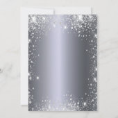 スイート16 シルバー ドレス グリッター スパークル グラマラス 招待状 (裏面)