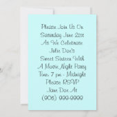 スイート16 ティアター ムービー テーマ 招待状 (裏面)