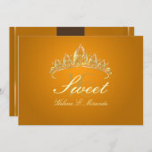 スイート16/ティアラ/トパズ招待状 招待状 (正面/裏面)