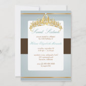 スイート16/ティアラ/ブルートパズ招待状 招待状 (裏面)