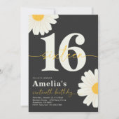 スイート16 デイジー 誕生日招待状 招待状 (正面)