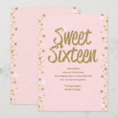 スイート16 バースデーカード 招待状 (正面/裏面)