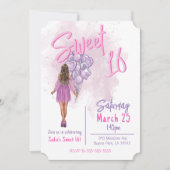 スイート16 バースデーパーティー招待状 招待状 (正面)