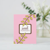 スイート16 バースデーパーティー 招待状 {ボヘミアンチック} (スタンド正面)