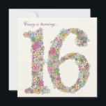 スイート16 バースデーパーティー 春の花開く ご招待 招待状<br><div class="desc">非常に特別でユニークな招待状が、ここでのみ購入可能です!!</div>