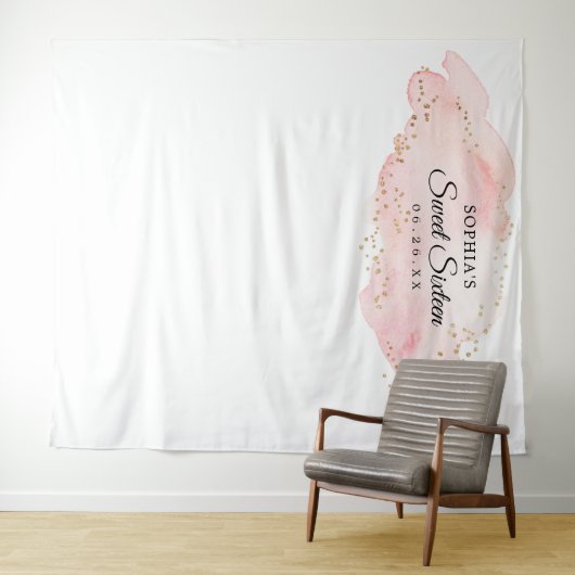 スイート16 バースデーパーティー 背景 フォトプロップ タペストリー (インサイチュ(横))