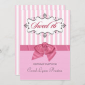 スイート16:バースデーパーティ招待状 招待状 (正面/裏面)