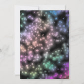 スイート16 バースデー カラフル ネオン グロー ダーク パーティー 招待状 (裏面)