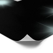 スイート16 バースデー ティール ネオン グロー ダーク パーティー ポスター (角)