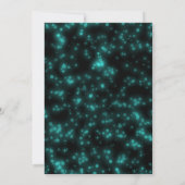 スイート16 バースデー ティール ネオン グロー ダーク パーティー 招待状 (裏面)