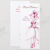 スイート16 バースデー パーティー レッド ピンク プログラム (正面/裏面)