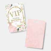 スイート16 バースデー ブッシュ フラワー バースデー 16 バースデー VIP バッジ (Front & Back)