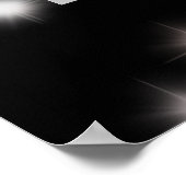 スイート16 バースデー ホットピンク ネオン グロー ダーク パーティー ポスター (角)