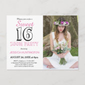 スイート16 バーチャル バースデー パーティー 招待状 (正面)