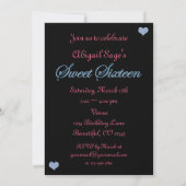 スイート16 パリ エッフェル塔 誕生日 招待状 (裏面)