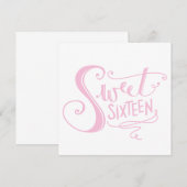 「スイート16」パーティーの招待状 招待状 (正面/裏面)
