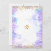 スイート16 パープル 水彩 ゴールド ガーリー 誕生日 招待状 (裏面)