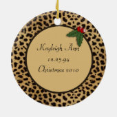 スイート16 ヒョウ柄 クリスマス オーナメント (裏面)