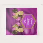 スイート16 ピンク グリッター & グリッター パーティー風船 タペストリー (正面(横))