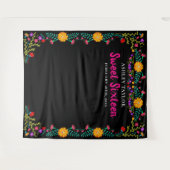 スイート16 フォトブース 背景 メキシカン フラワー タペストリー (正面(横))