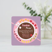 スイート16 フォンデュ ガールズ バースデー パーティー 招待状 (スタンド正面)