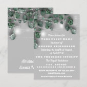 スイート16 ブライダルシャワー ライト ジャー ユーカリ グレー 招待状 (正面/裏面)