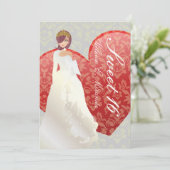 スイート16/プリンセス+ハートダマスク 招待状 (スタンド正面)