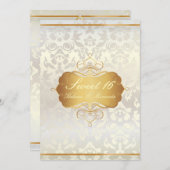 スイート16/プリンセス/パールダマスク 招待状 (正面/裏面)