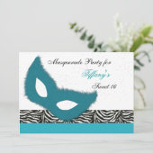 スイート16 マスカレードパーティーの招待状 招待状 (スタンド正面)