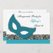 スイート16 マスカレードパーティー招待状 招待状 (正面/裏面)
