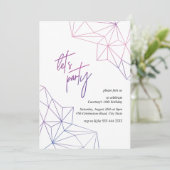 スイート16 モダン幾何学 誕生日パーティー 招待状 (スタンド正面)