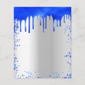 スイート16 ロイヤルブルー シルバー 予算 招待状 チラシ (裏面)