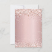 スイート16 ローズゴールド グリッター ラグジュアリー 招待状 (裏面)