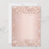 スイート16 ローズゴールド ブラッシュ グリッター スパークル ラグジュアリー 招待状 (裏面)