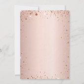 スイート16 ローズゴールド ブラッシュ グリッター ラグジュアリー 招待状 (裏面)
