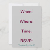 スイート16 招待状 (裏面)