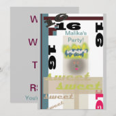 スイート16 招待状 (正面/裏面)