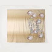 スイート16 現代ゴールド ガール 16歳の誕生日 バルーン タペストリー (正面(横))