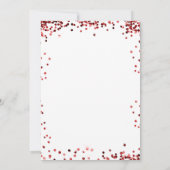 スイート16 赤と白のドレス エレガント 招待状 (裏面)