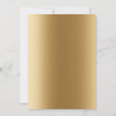 スイート16 16歳の誕生日パーティー ゴールド ウォーターカラー 招待状 (裏面)