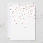 スイート16 16歳の誕生日パーティー ローズゴールド グリッター 招待状 (裏面)