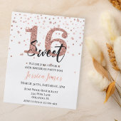 スイート16 16歳の誕生日パーティー ローズゴールド 予算 チラシ